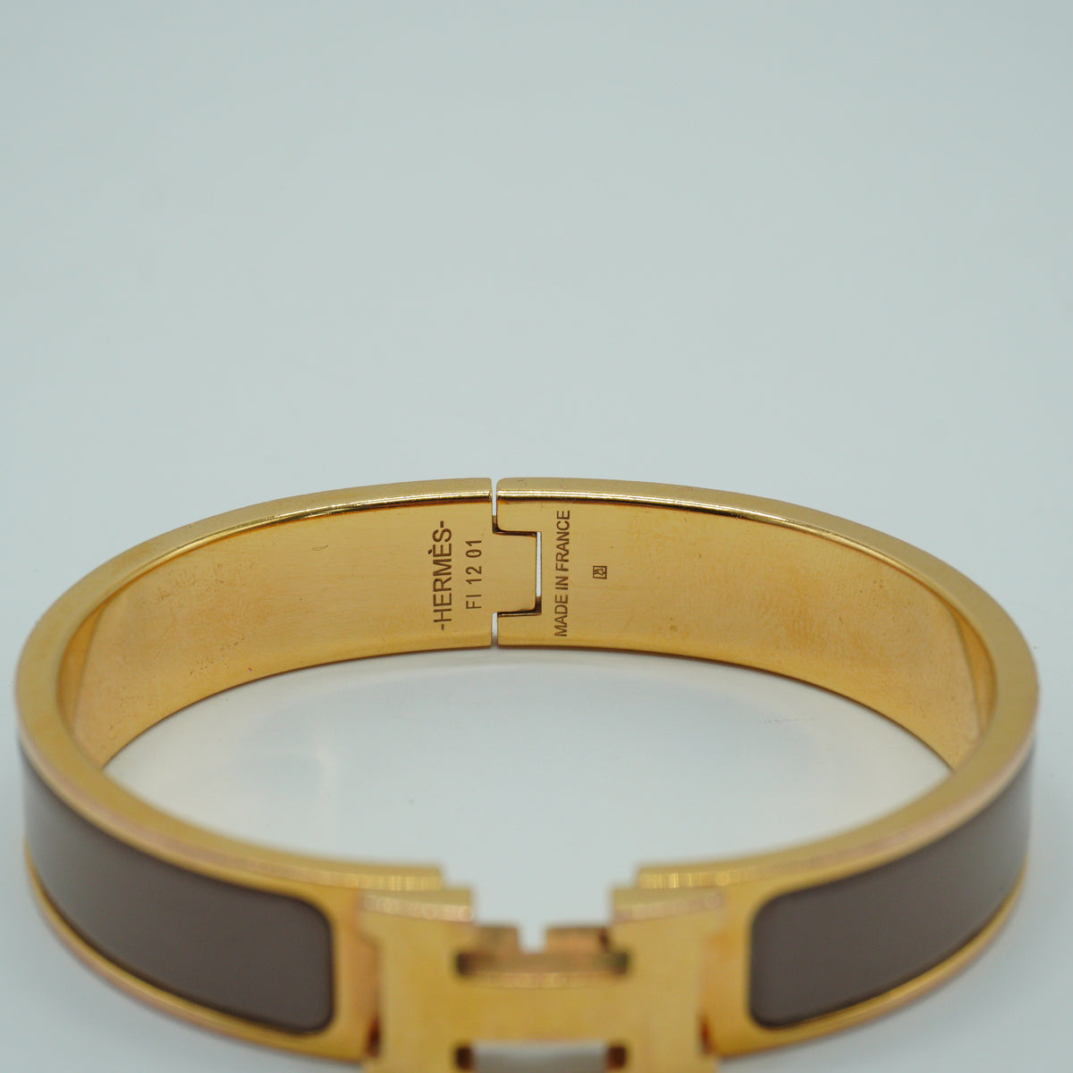 Hermes Clic H Bracelet Taupe