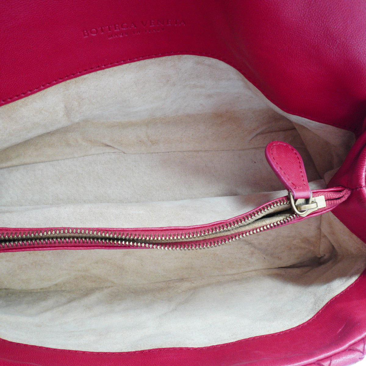 Bottega Veneta Nappa Intrecciato Flap Clutch Bag Rosa shock GHW