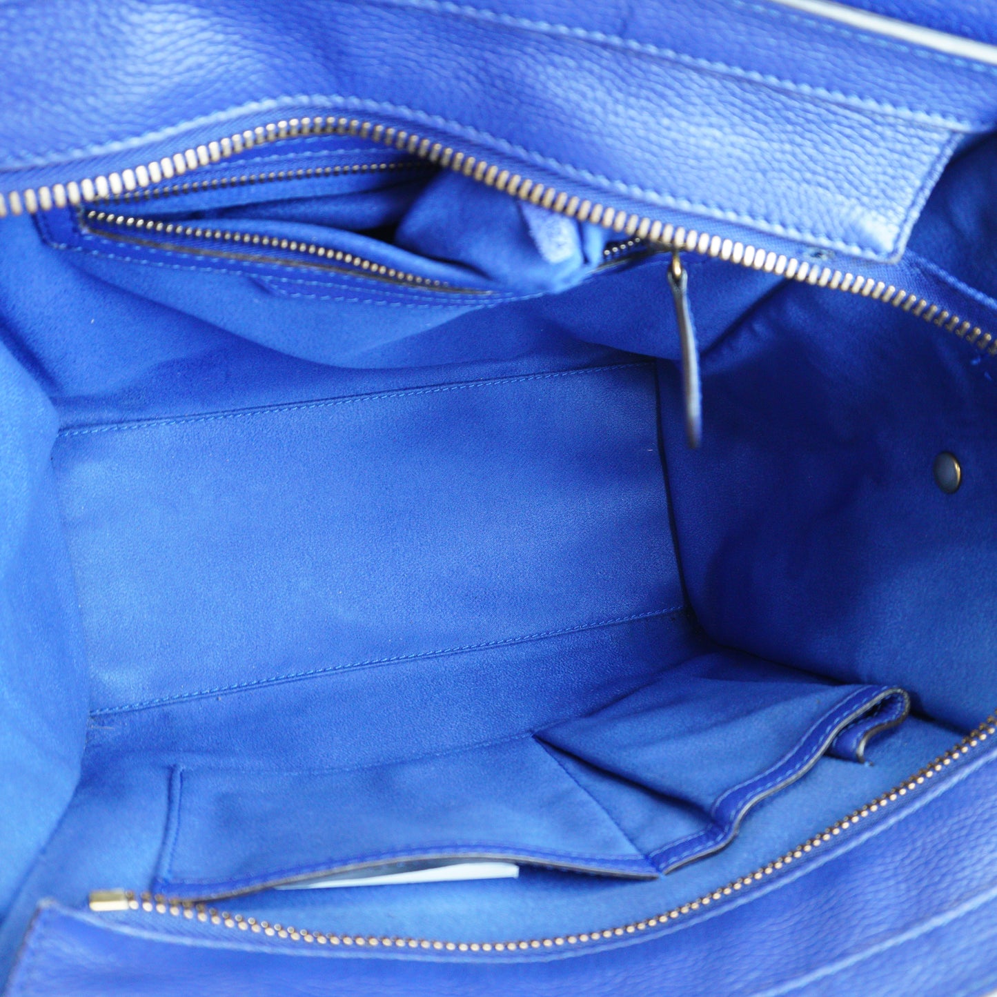 Celine Luggage Tote Blue Medium GHW