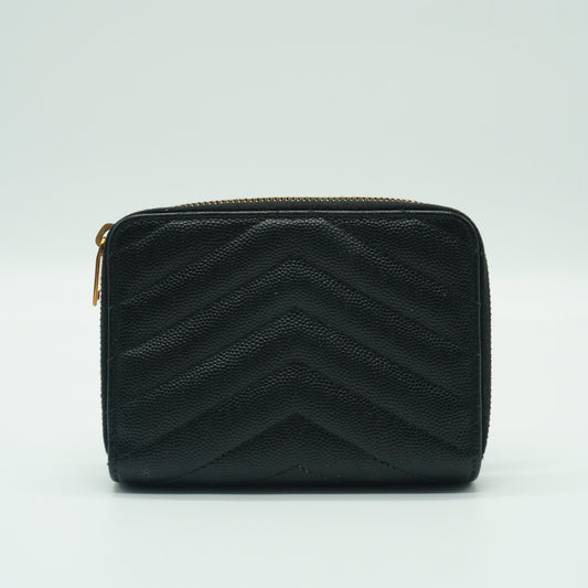 YSL Cassandre Matelasse Compact Zip-Around Wallet