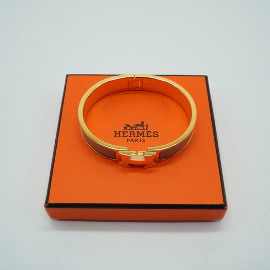 Hermes Clic H Bracelet Gold/Beige