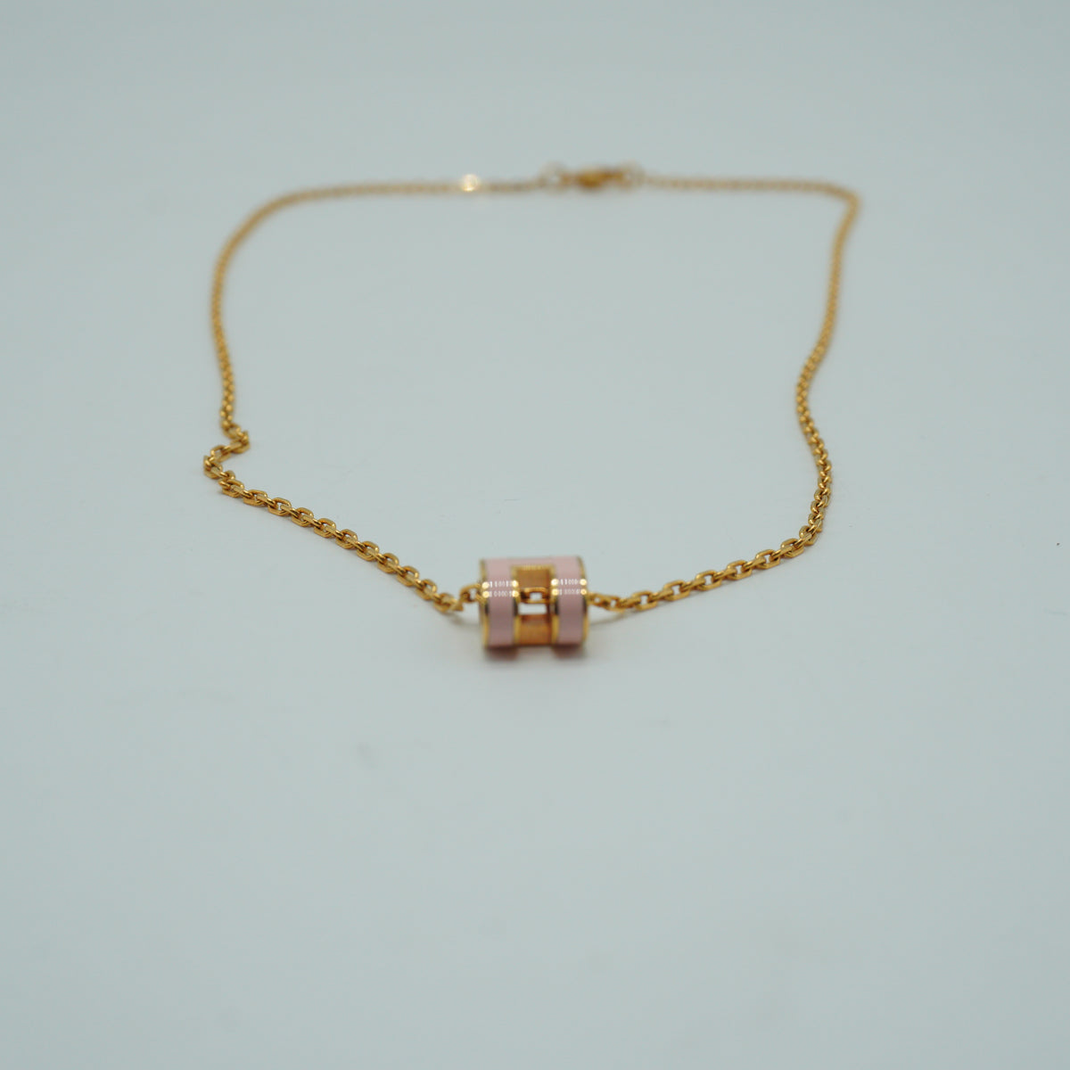 Hermes Mini Pop H Pendant Pink/Gold