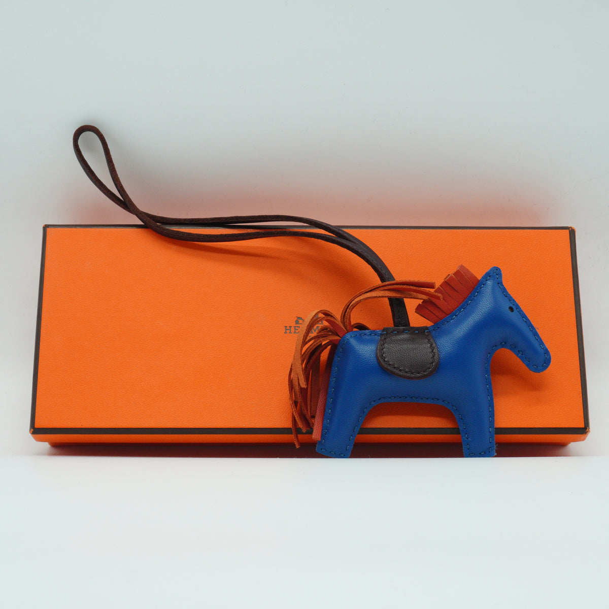 Hermes Rodeo PM Bag Charm (Blue, Brown, Rust Orange)