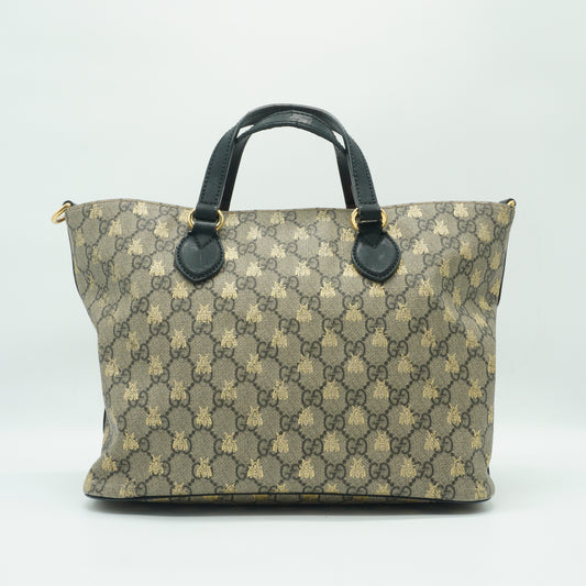 Gucci GG Supreme Bees Small Soft Tote GHW