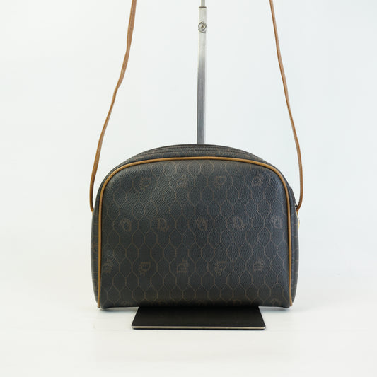Dior Honeycomb crossbody bag Black/brown Small GHW