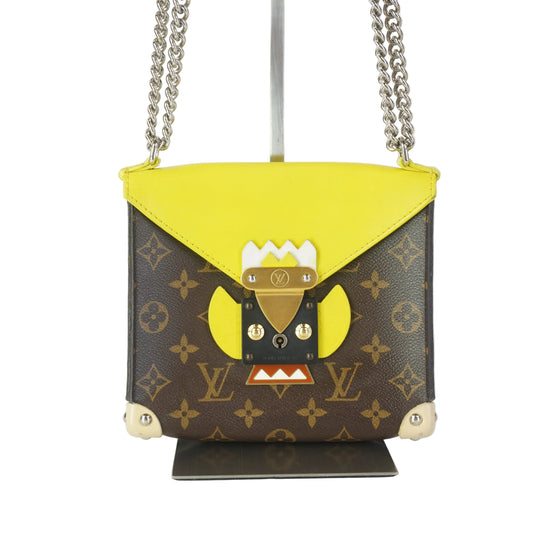 Louis Vuitton Tribal Mask Pochette Monogram Yellow Trims