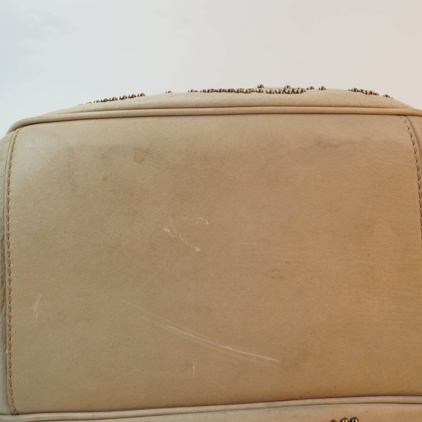 Burberry Off-White Leather Hobo Bag GHW Small