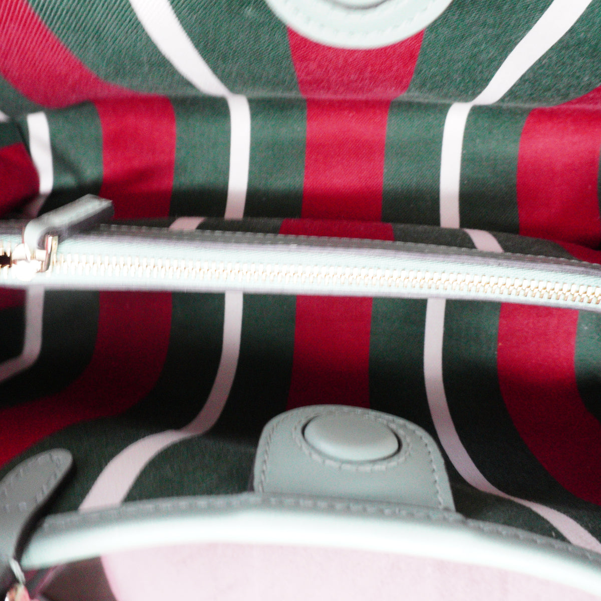 Gucci GG Emblen Tote BAg Mint Green Medium SHW