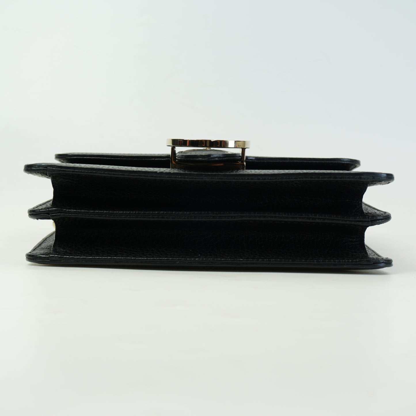 Gucci Interlocking G Small Chain Shoulder Bag GHW Black