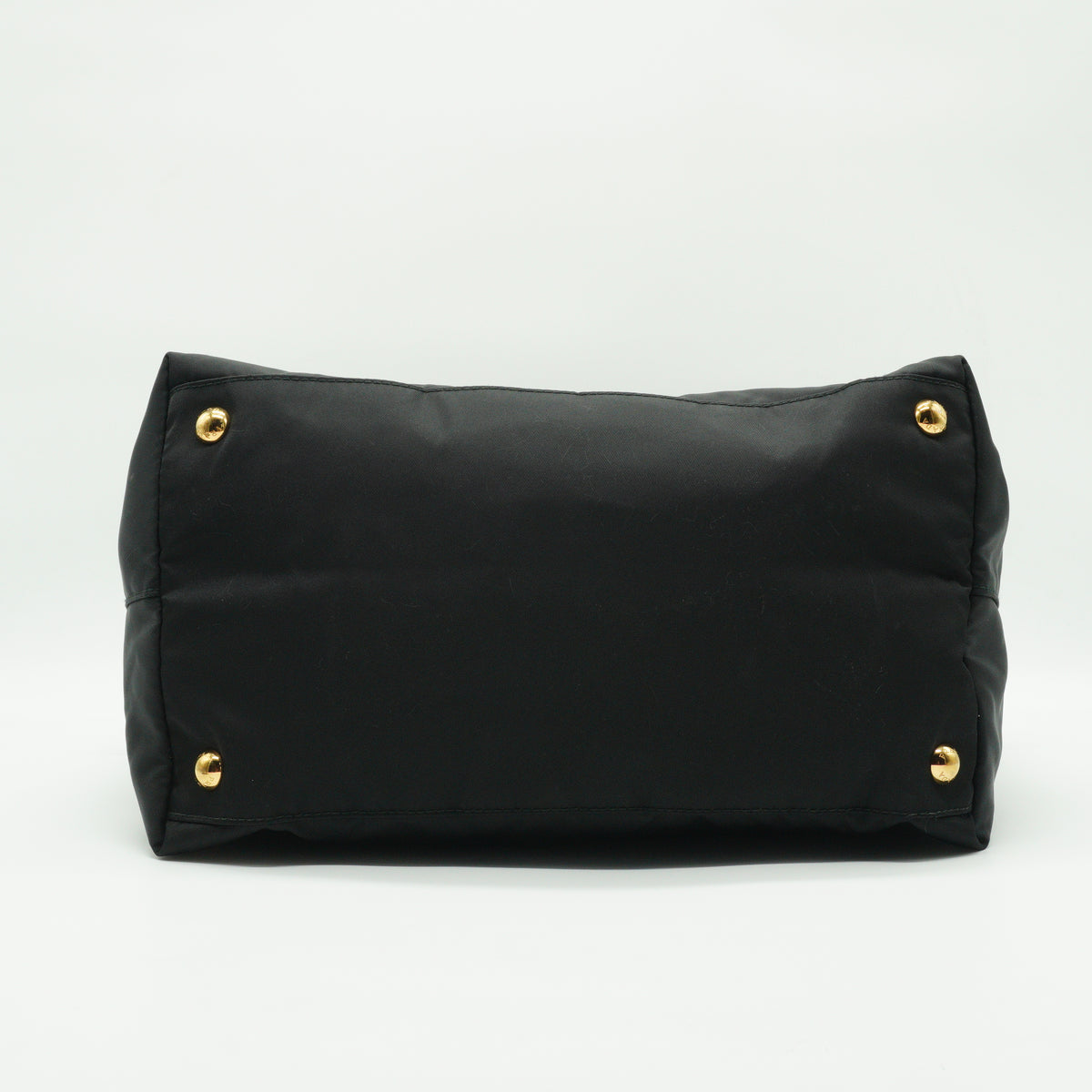 Prada Tessuto Nylon Convertible Shopping Tote Black Medium GHW