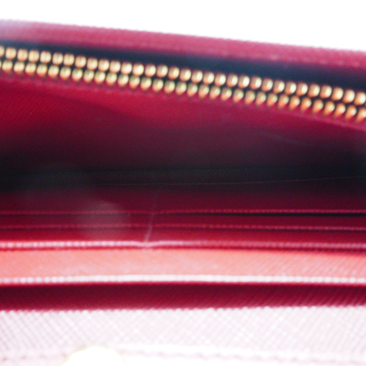 Prada Saffiano WOC GHW Small Red