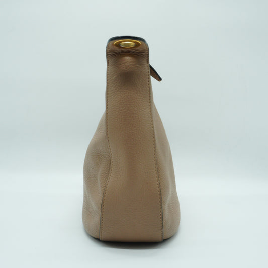Prada Vitello Daino Medium Hobo Beige GHW
