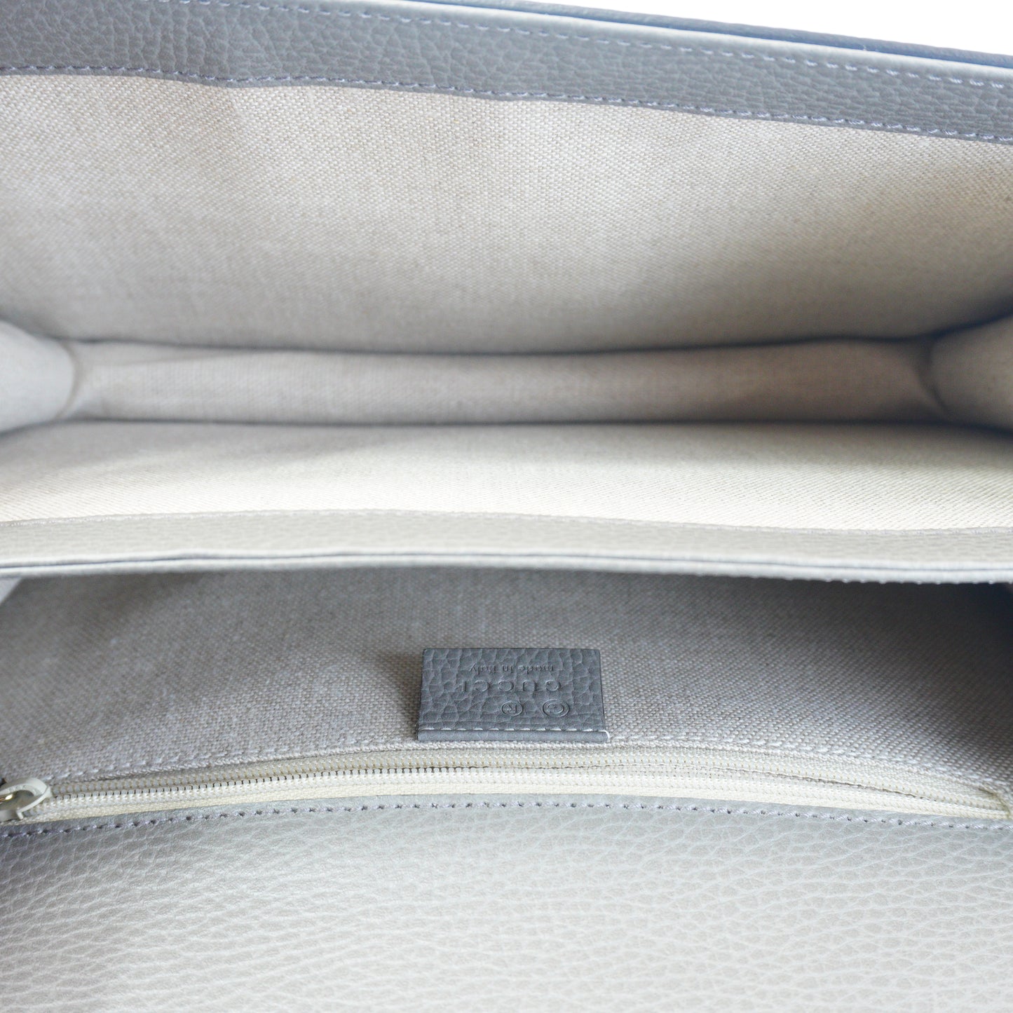 Gucci Interlocking G Shoulder Bag Medium Gray GHW