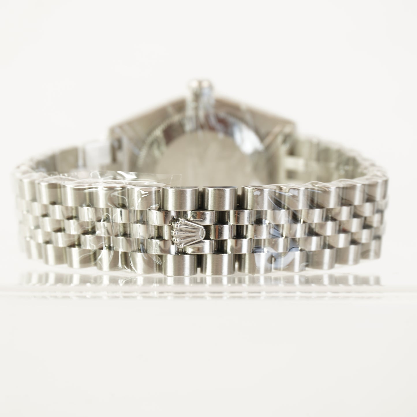 BLACK DIAL ROMAN STEEL CONTINUOUS BRACELET. S/N: G401432 #178274, CARD CERTIFICATE BOX