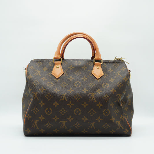 Louis Vuitton Speedy 30 Monogram Bandolier GHW