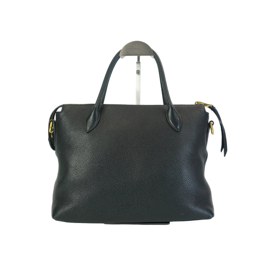 Prada Vitello Daino Tote Medium Black GHW