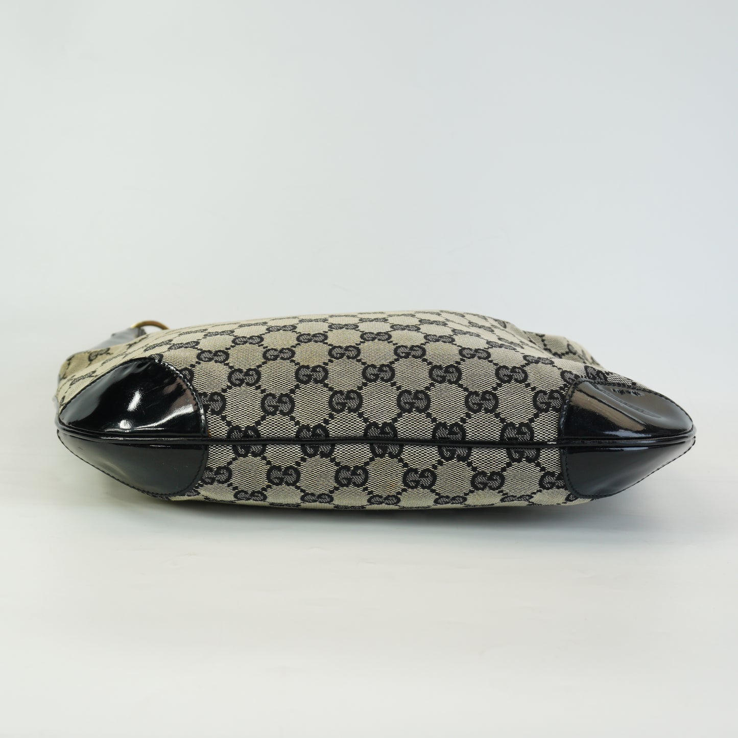 Gucci GG Canvas Half Moon Hobo Bag Medium GHW