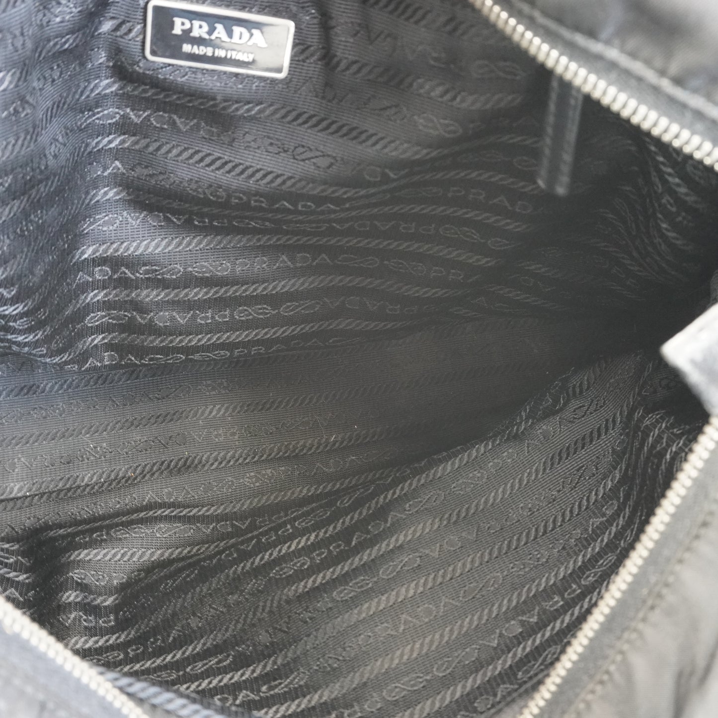Prada Tessuto Nylon Leather Corner