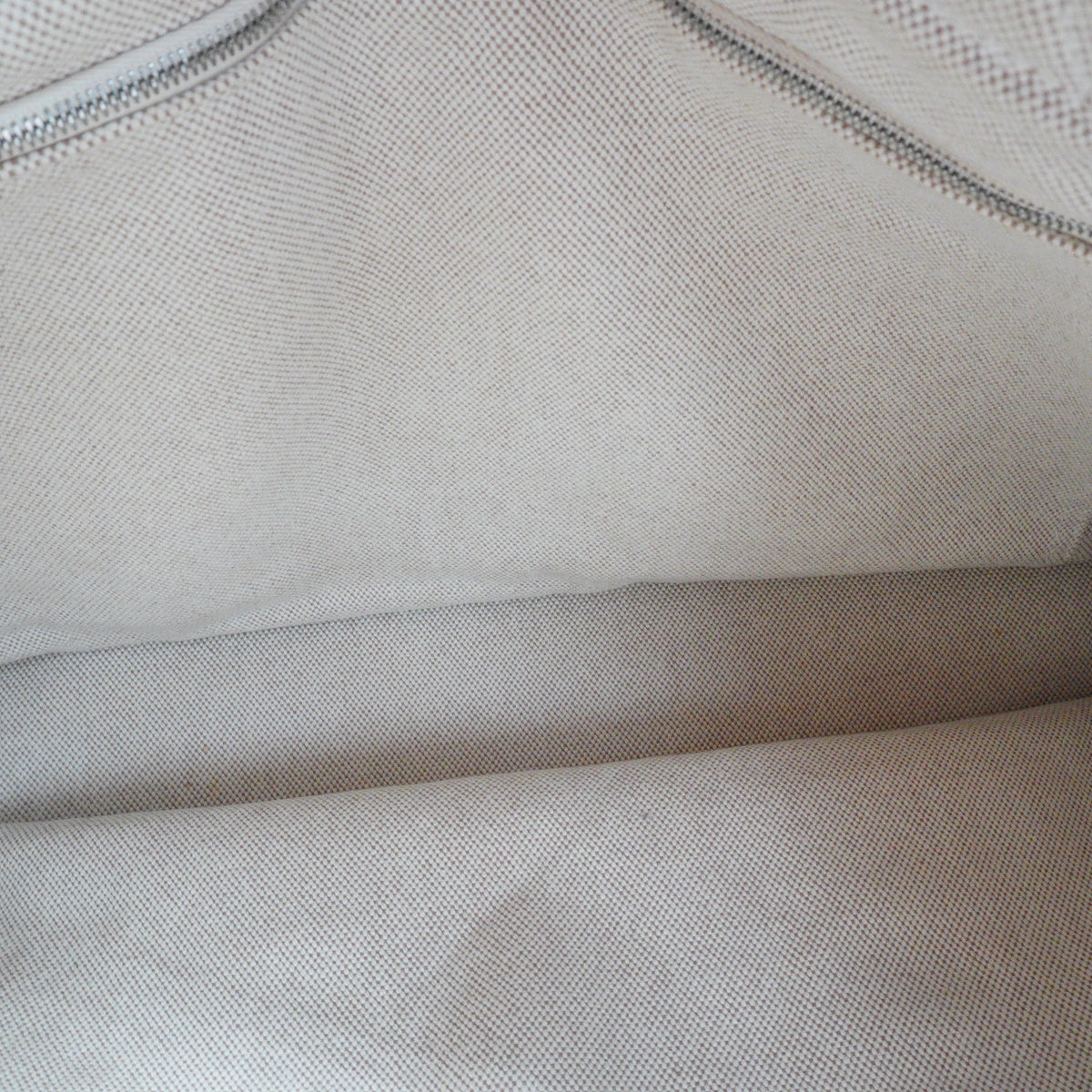 Hermes Herline Large Canvas Beige Tote Bag SHW