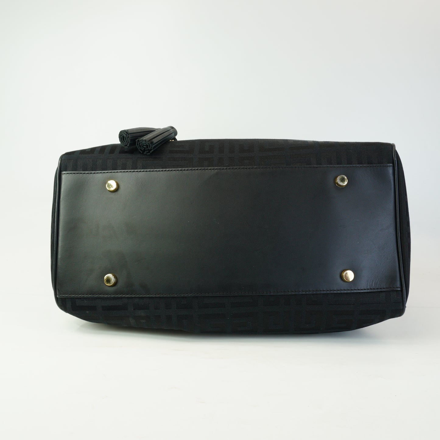 Givenchy Vintage 4G Monogram Tassel Flap Handbag Black Medium GHW