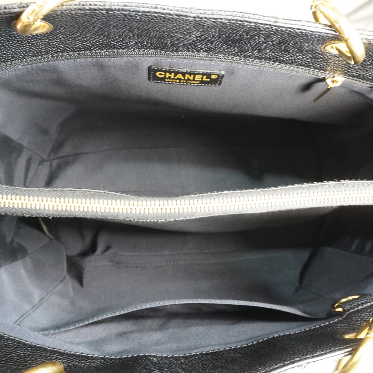 Chanel GST Black Caviar GHW