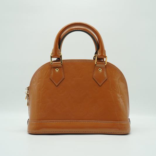 Louis Vuitton Monogram Vernis Alma BB Small Mustard GHW