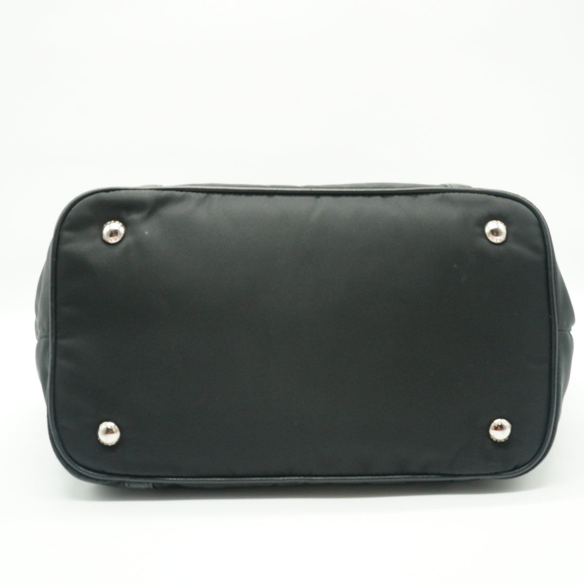 Prada Tessuto Nylon Satchel Bag Black Medium SHW