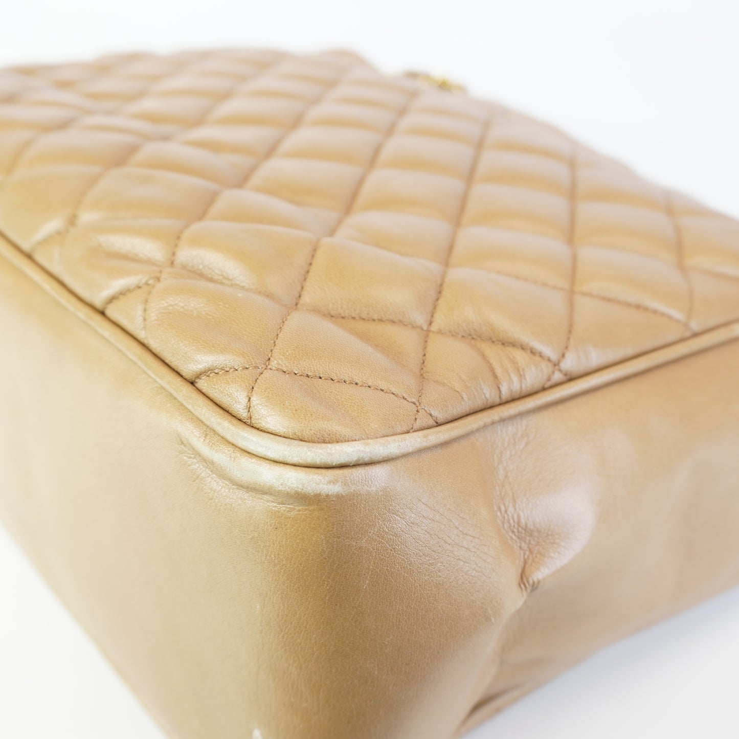 Chanel Quilted Chain Shoulder Shopping Tote GHW Medium