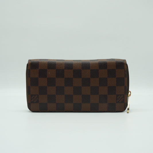 Louis Vuitton Damier Ebene Zip Around Wallet GHW