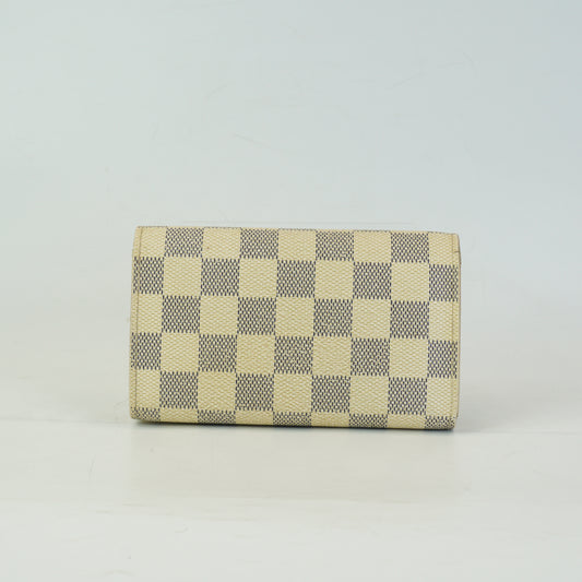 Louis Vuitton Damier Azur Canvas Wallet GHW