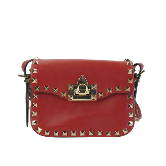 Valentino Rockstud Flap Shoulder Bag GHW Small