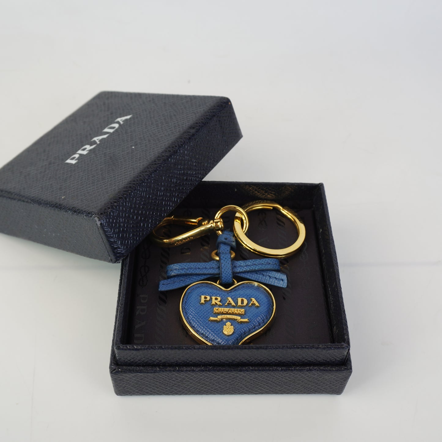 Prada Saffiano Heart Charm