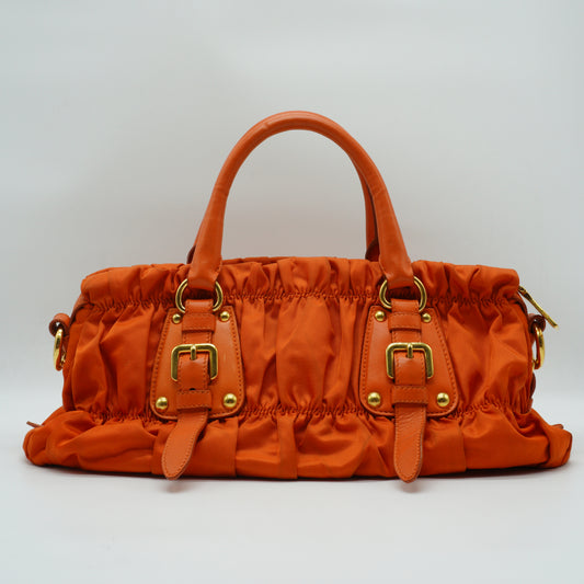Prada Tessuto Gaufre Convertible Satchel Large GHW