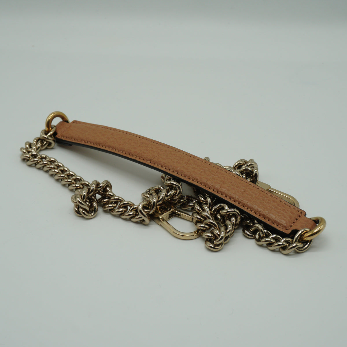Gucci Dollar Interlocking GG Small Calfskin Top Handle Beige GHW