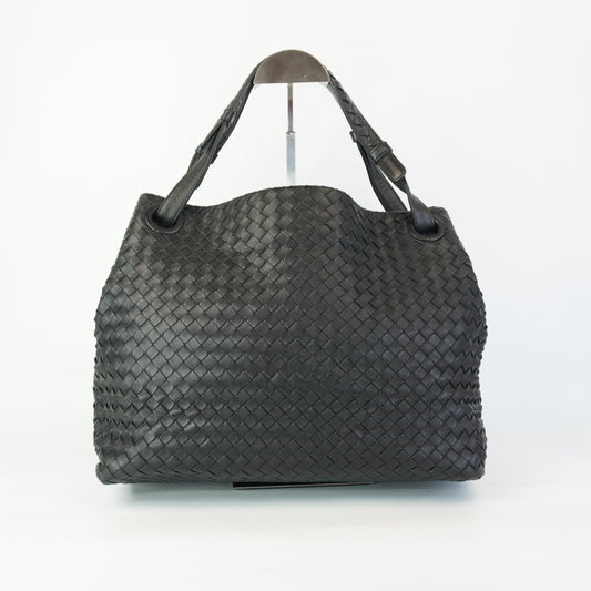 Bottega Veneta Intrecciato Garda Tote Black