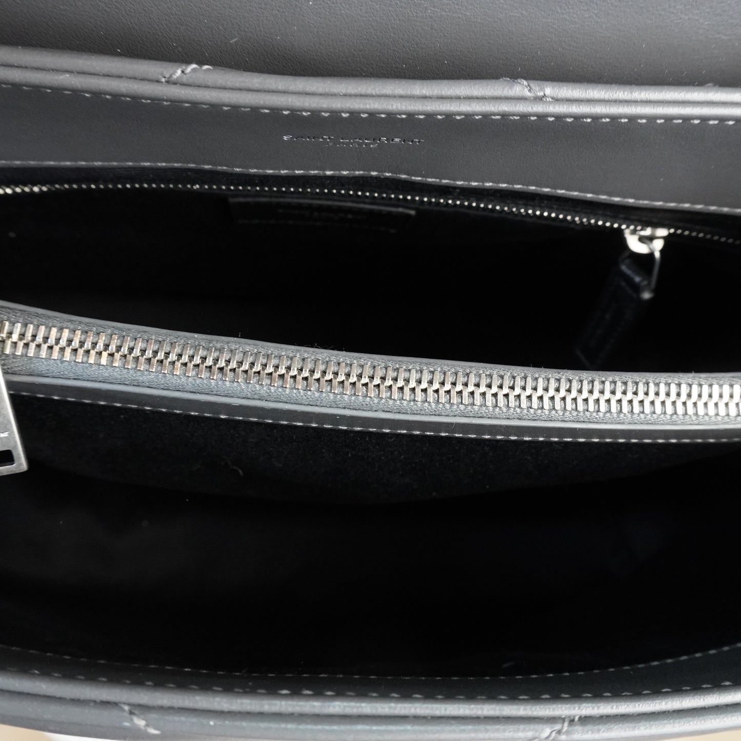 YSL Loulou Quilted Pdded Grey