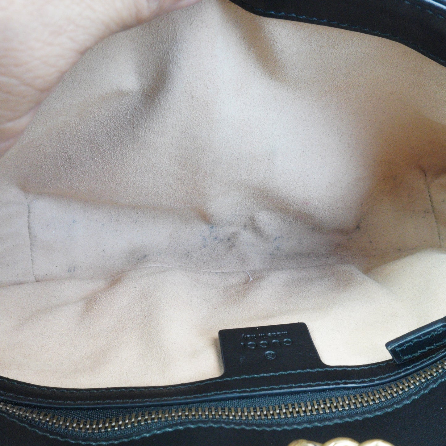 Gucci Marmont Matlasse Shoulder Bag Black GHW Medium