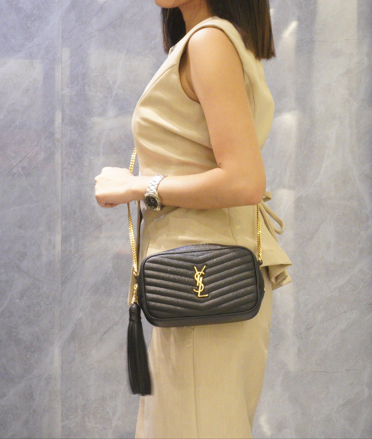 YSL Mini Lou Camera Bag GHW