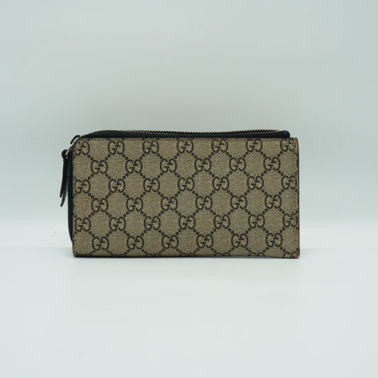 Gucci GG Supreme Kingsnake Zip Around Wallet SHW