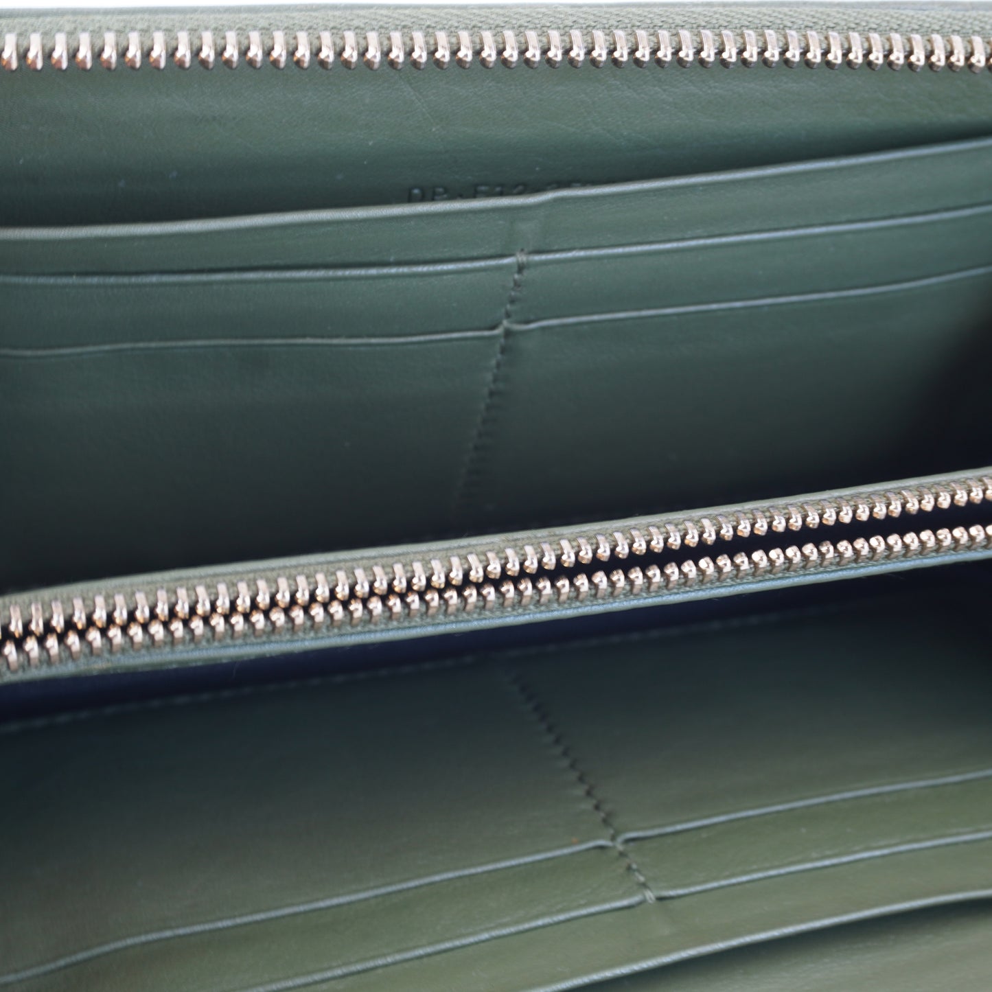 Bulgari Green Long Zippy Wallet