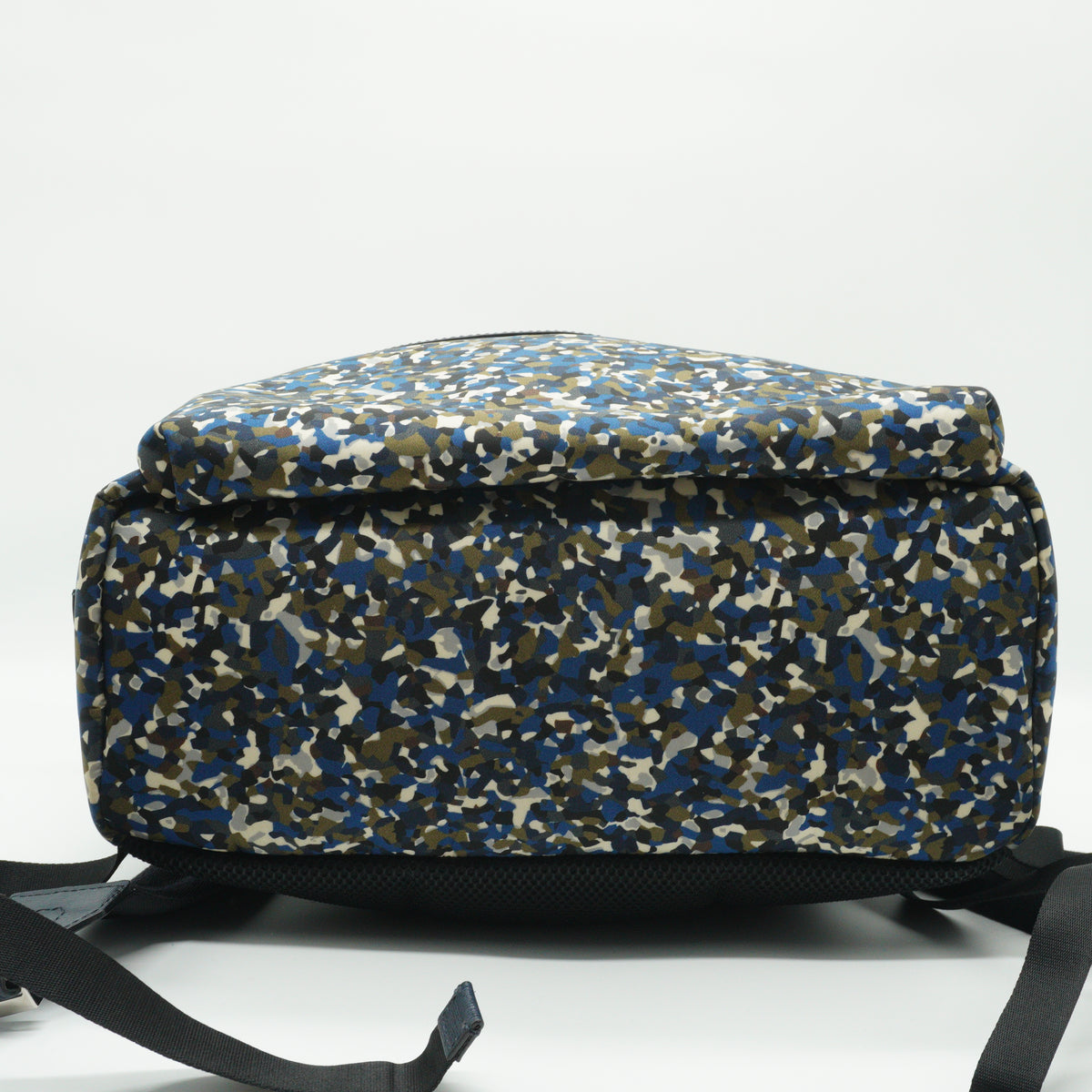 Fendi Monster Eyes Blue and Green Camouflage Large Backpack