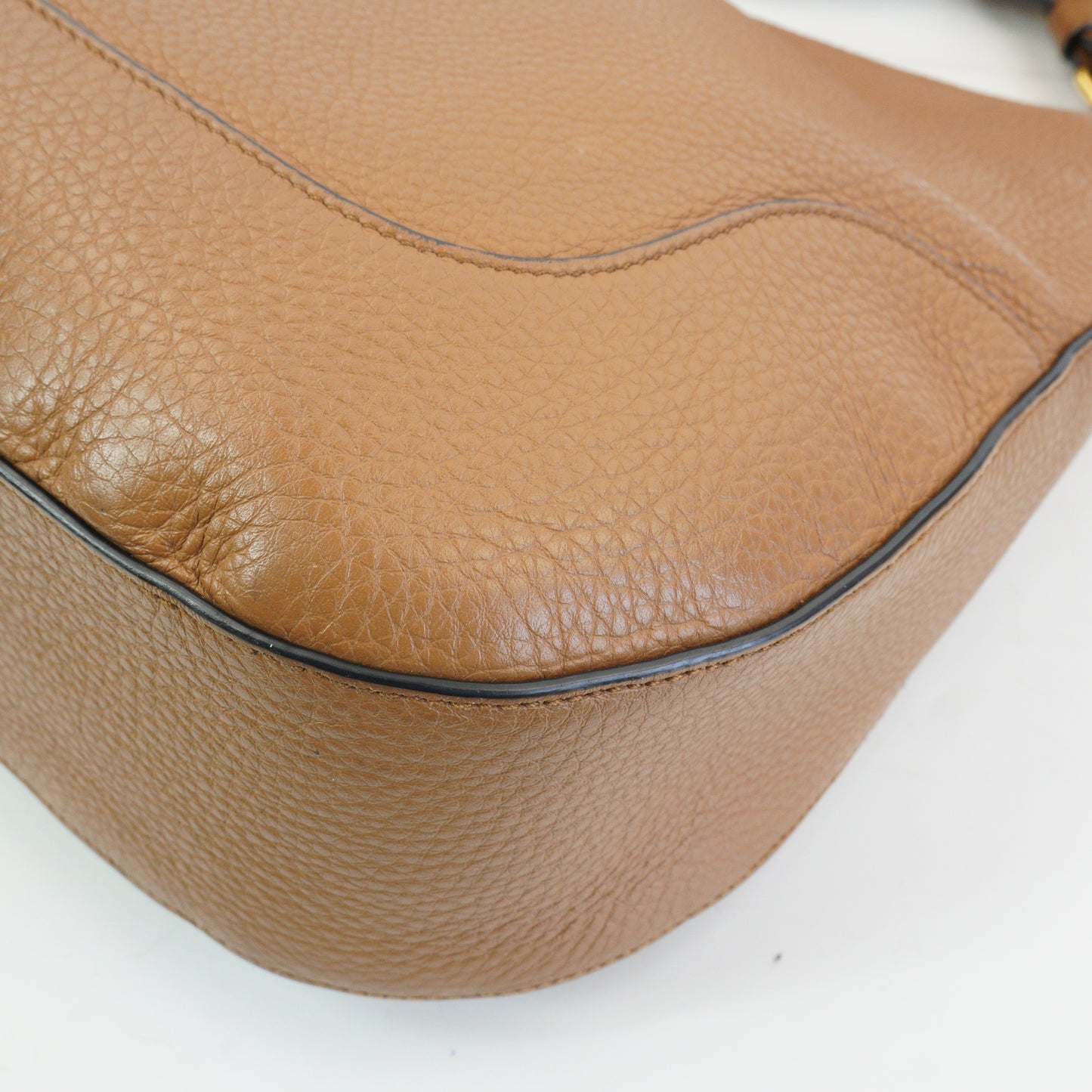 Prada Vitello Daino Hobo Brown GHW Medium