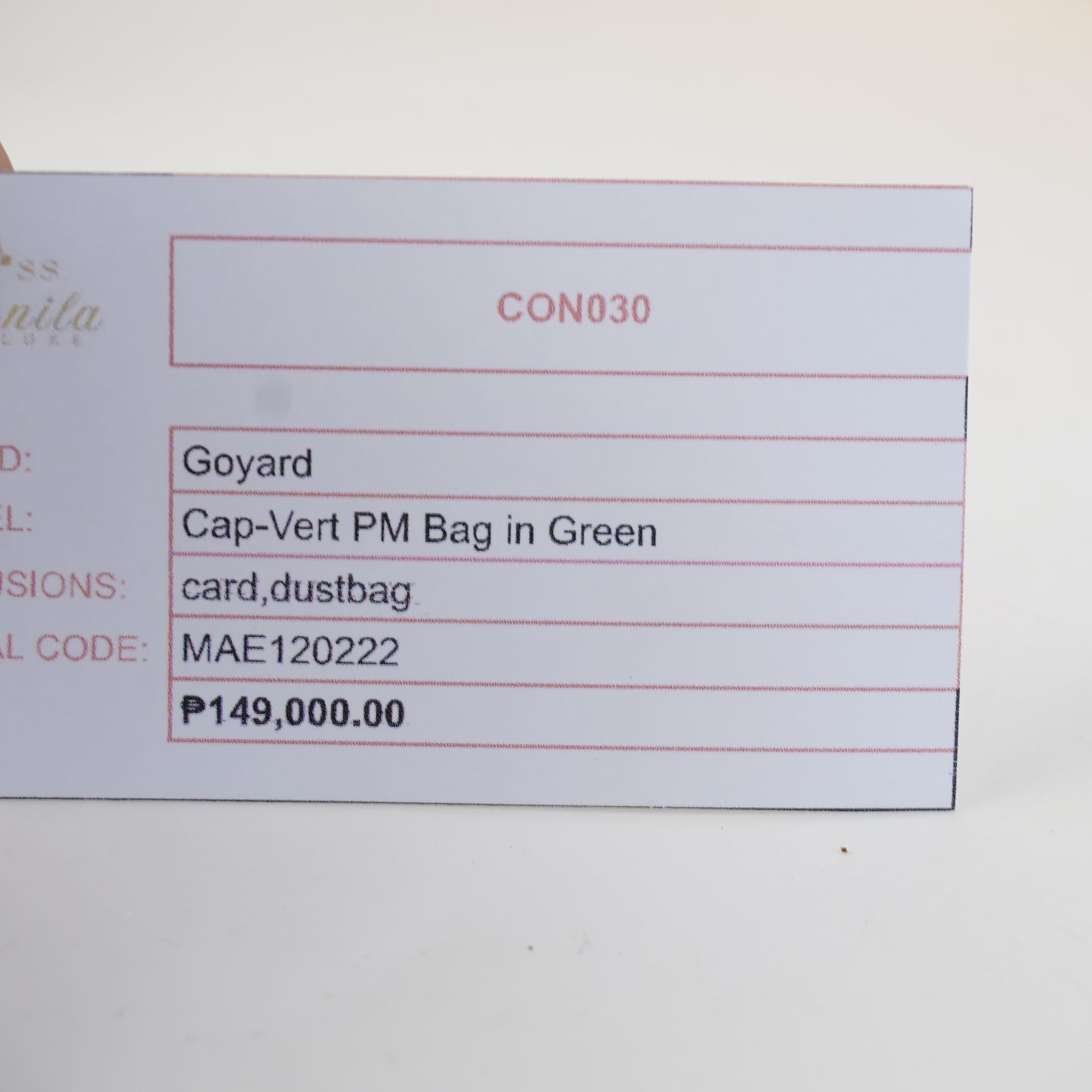 Goyard Cap-Vert PM Bag in Green