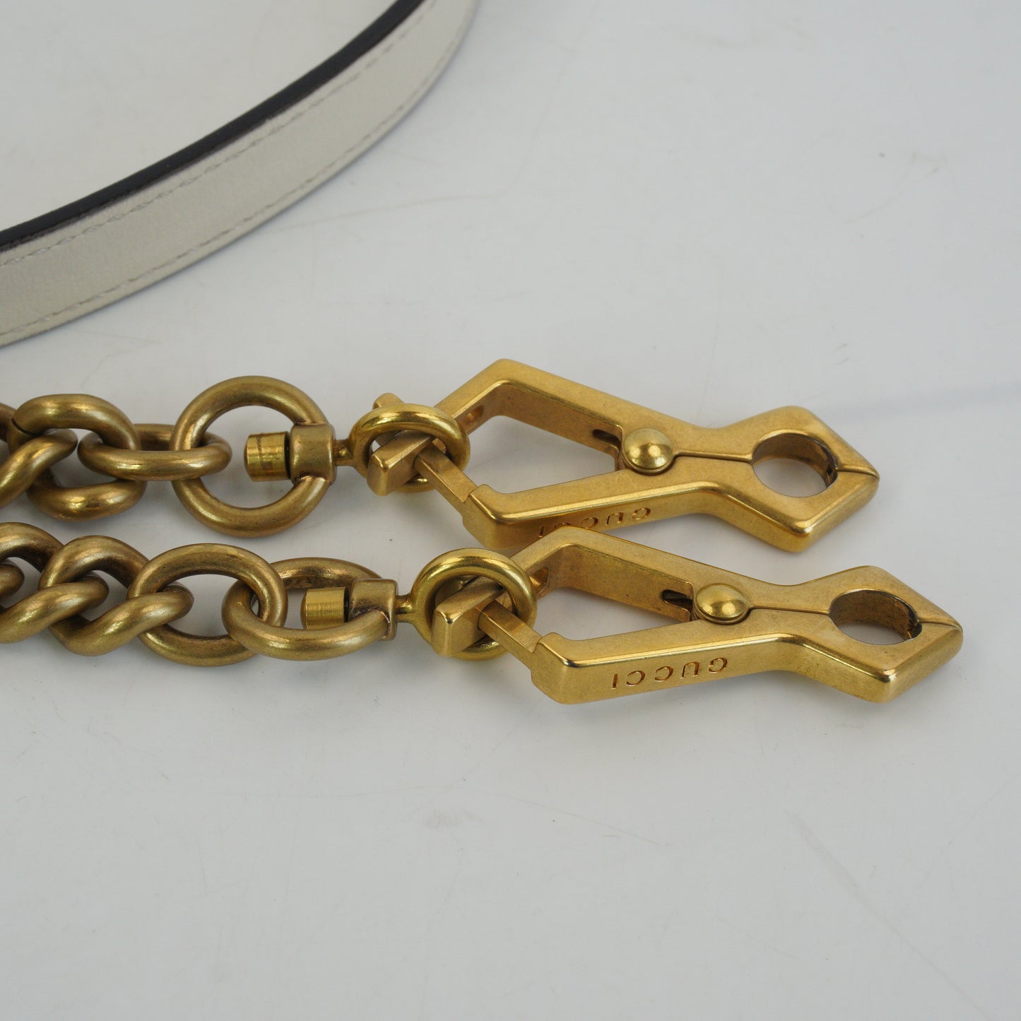 Gucci Marmont Top handle White GHW Small