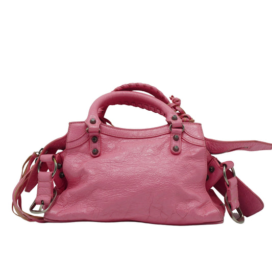 Balenciaga Metallic Edge City Mini Pink SHW