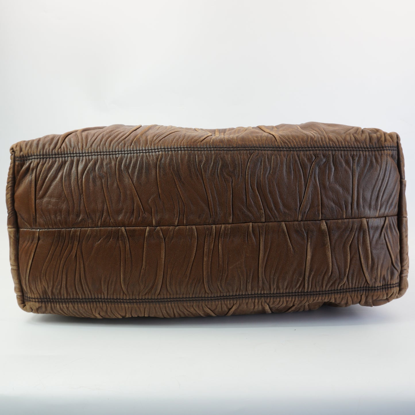 Prada Gaufre Tote Brown GHW Large