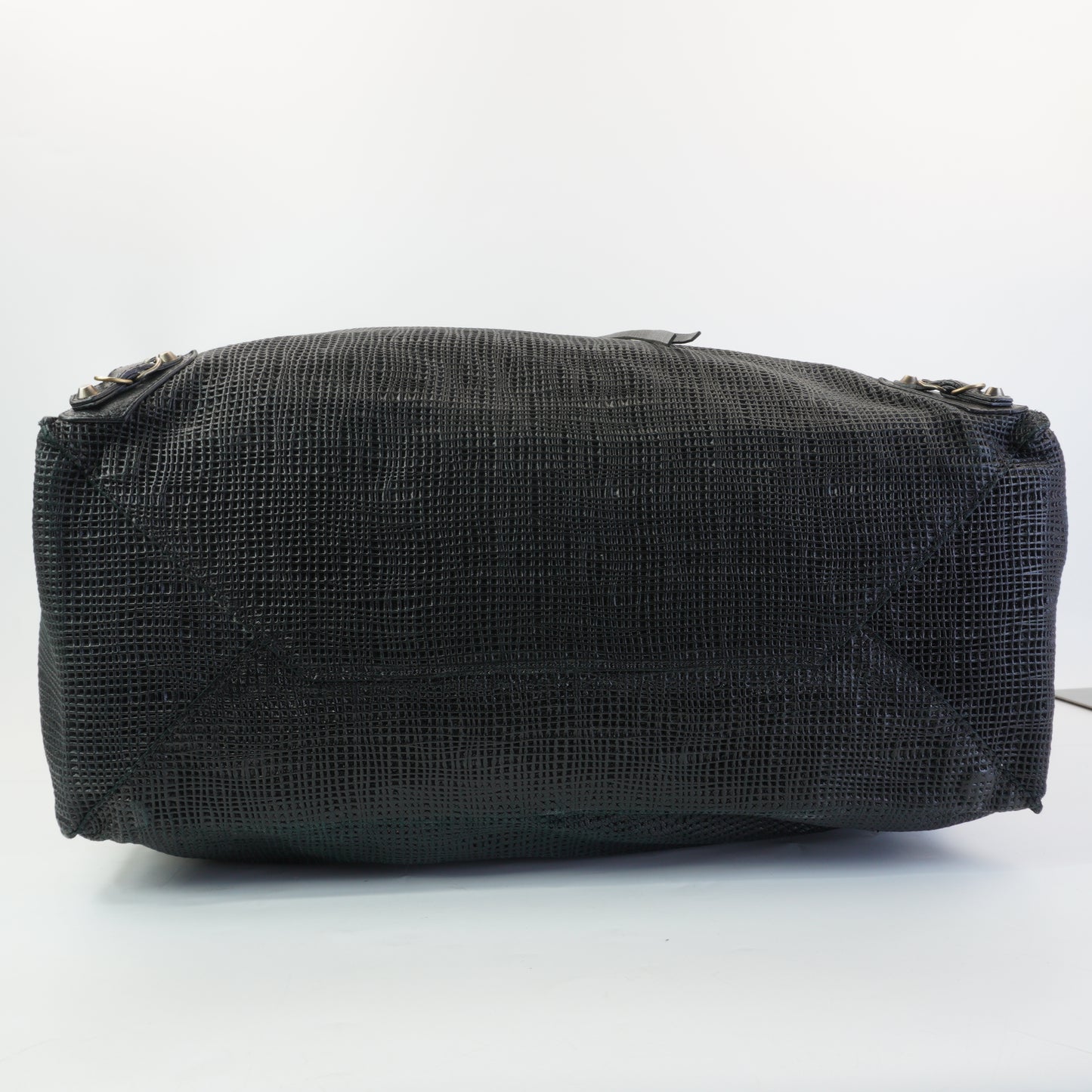 Balenciaga Woven Papier A4 Tote Black GHW Large