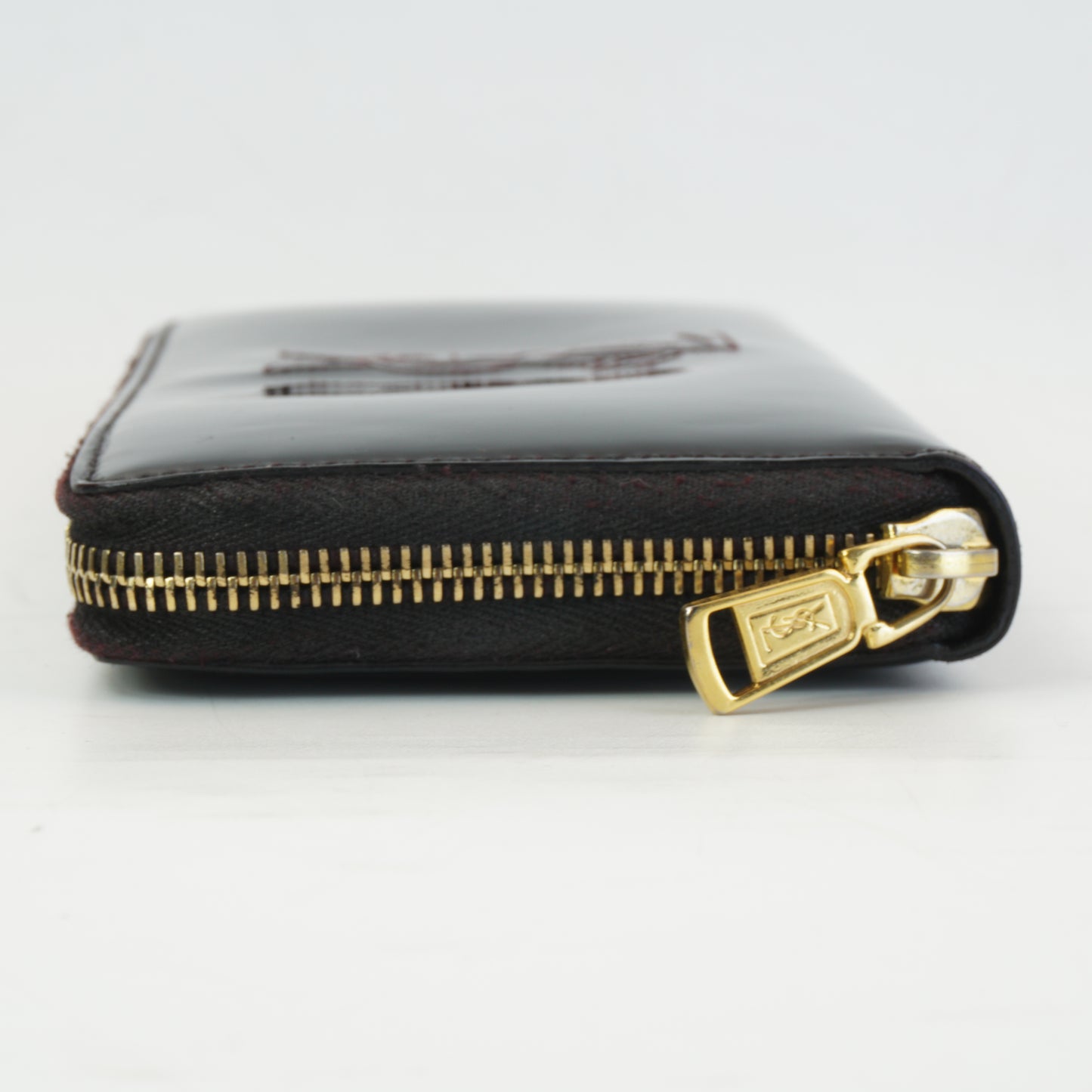 YSL Belle De Jour Black Patent Leather Long Wallet