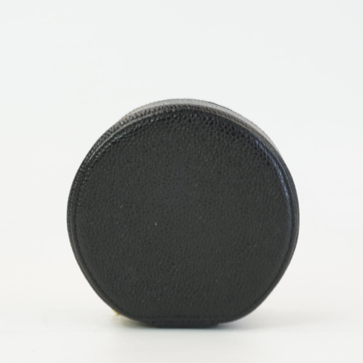Chanel Round Pouch Black GHW Mini
