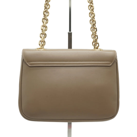 Celine C Small Chain Shoulder Bag Beige GHW